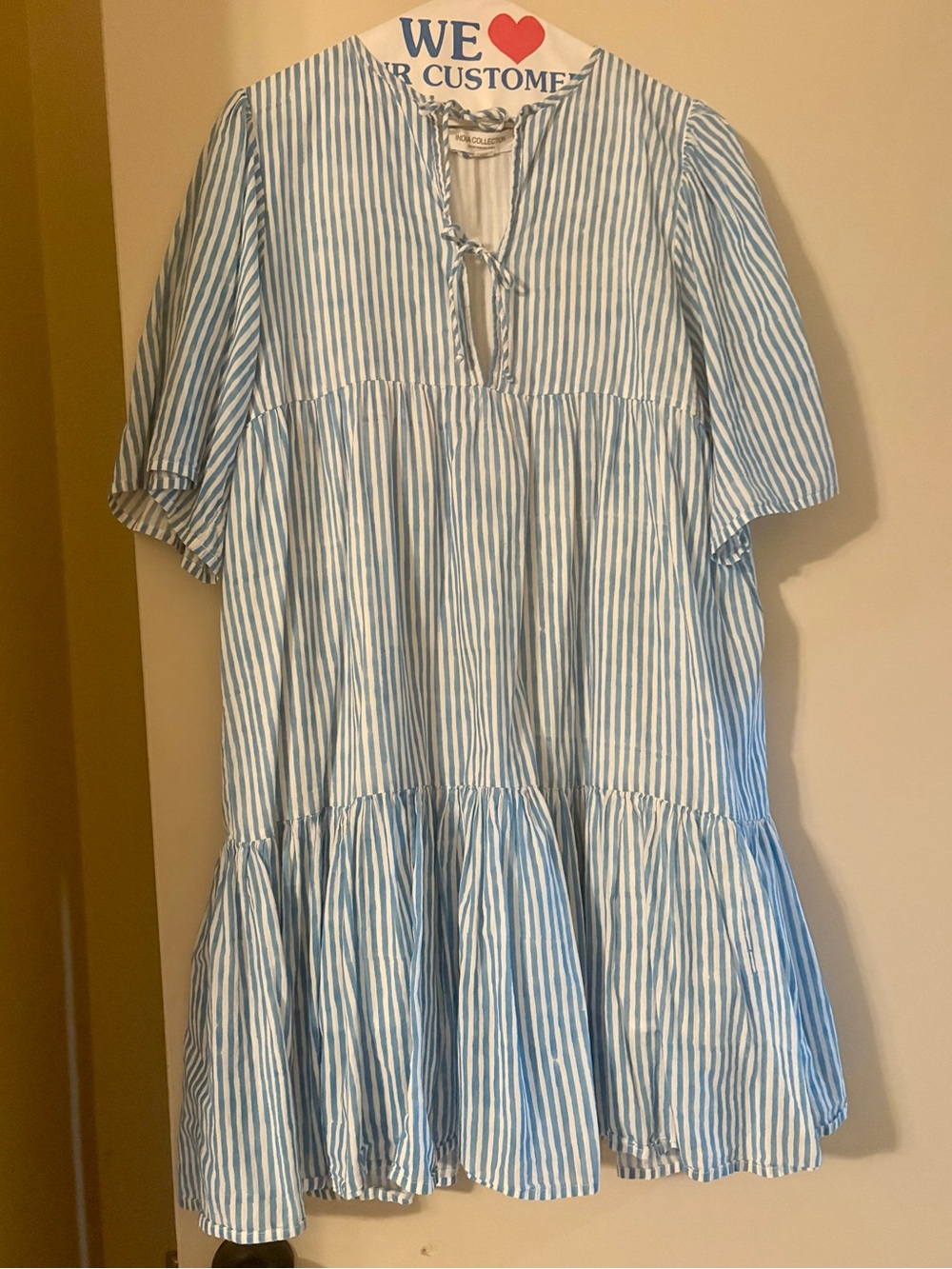 EMERSON FRY ISLA DRESS - SUNDAY STRIPE BLUESY ORGANIC.